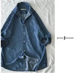 ジャーナルスタンダード【洗える】ドット柄長袖デニムシャツ オーバーサイズ Lのサムネイル