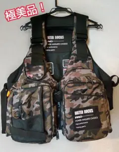 美品 DRESS GAME VEST フィッシングベスト ブラック レッド - メルカリ