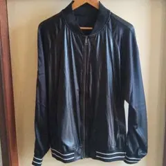 美品 COMME CA フェイクレザーブルゾン