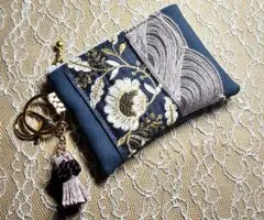 インド刺繍リボン ちいさなポーチ