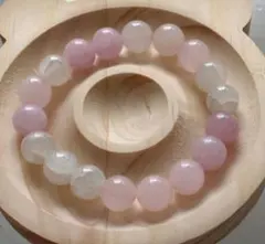 ローズクォーツ パープルマイカ 天然石 ブレスレット ビーズアクセサリー