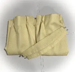 イエロー　カーテン　100×100 2枚☆No.4