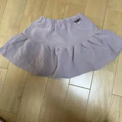薄紫色 フリル付きスカート (ショートパンツ付き)
