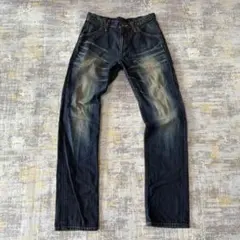archive fade damage black denim y2k - メルカリ