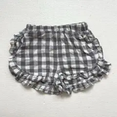 90cm ペアマノン チェックショーパン 短パン フリル