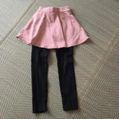 devrock スカート付きレギンス 120cm ピンク・黒