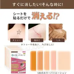 タトゥー隠しシート 普通サイズ ５色お試しセット