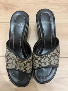 新品未使用】COACH シグネチャー サンダル 厚底 ウェッジソール Y2K