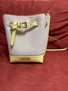 MICHAEL KORS グレーイエローショルダーバッグ
