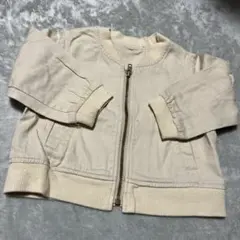 ベージュ ジップアップジャケット 80㌢