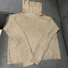 EAST BOY ベージュ タートルネックセーター