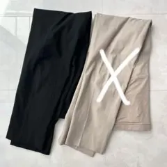 UNIQLO スマートアンクルマタニティパンツ　Mベージュ　ブラック　セット