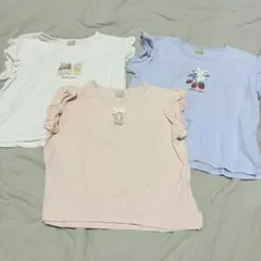 女の子　petit main 半袖Tシャツ 3枚セット 120のサムネイル