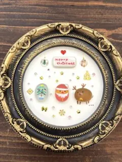 天然シーグラス ハンドメイド クリスマス　サンタ　トナカイ　NO.89