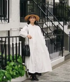 <定価29700円〉半額！未使用 nest Robe 重ね襟シャツワンピース
