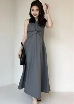 【anuans】ツイストギャザーワンピース　XSサイズ♡2回着用♡明日までの価格 anuans】ツイストギャザーワンピース XSサイズ♡2回着用♡明日