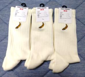 値下げ　ユニクロ　カウズ　ソックス　3足セット　白　新品未使用　25-27cm