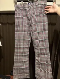 junya watanabe ウールチェックフレアパンツ
