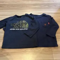 週末限定値下げTHE NORTH FACE 長袖Tシャツ 80cm ネイビー2枚