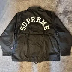 美品　SUPREME　ナイロン　コーチジャケット　ブラック　Mサイズ Supreme 黒 ナイロンジャケット コーチジャケット M