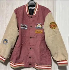 KEEP RUN スタジャン 赤とベージュMサイズ