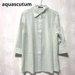【新品・未使用】aquascutum 薄いグリーン 長袖シャツ