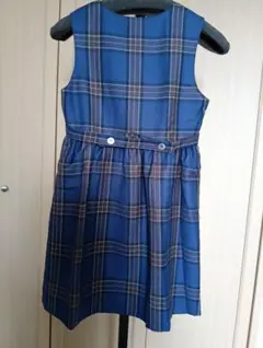 BR FAMILIAR ネイビー チェックジャンパースカート 130