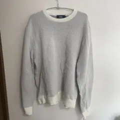 AZUL メッシュ編み ホワイトセーター