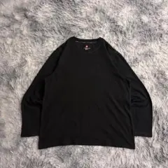 00s hanes ワッフル　サーマルロンt ブラック　長袖　ロンt