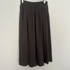 ユニクロ　ダークグレー系 【Mサイズ】ロングスカート　シンプル　ゴムウエスト