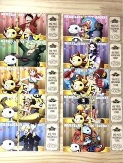 ワンピース　麦わらストア13周年特典　チケット風カード　コンプリート　セット