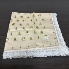 【新品】NINA RICCI 大判 木の模様 ハンカチ ニナリッチ