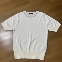 RagOut ホワイト 半袖ニット