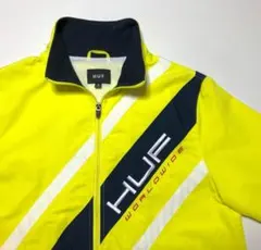 HUF　ハフ　ナイロンジャケット　ブルゾン　アシンメトリー　ロゴ刺繍のサムネイル