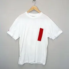 バナナとイエロぅ バックグラフィックTシャツ ホワイト レッドデザイン Lサイズ