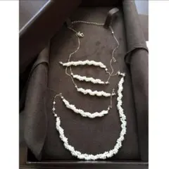 agete アガット　ロングパールネックレス　k10