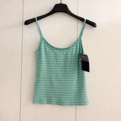 brandy melville ミントグリーン　ボーダー　キャミソールのサムネイル