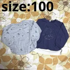 新品 ☆ 女の子 ☆ ロンT ☆ 2枚セット ☆ キッズ ☆ 100