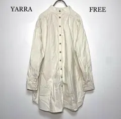 YARRAヤラ【FREE】コットン100% ブラウス チュニック スタンドカラー