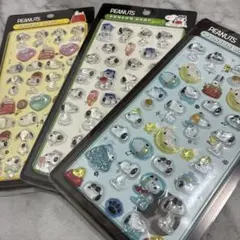 スヌーピー　SNOOPY ボンボンドロップシール　3枚セット