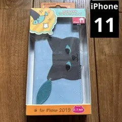 iPhone 11 ケース　ネコ　新品　ELECOM 青