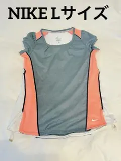 NIKE レディース スポーツ用Tシャツ L グレー オレンジ