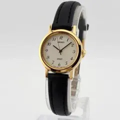 【電池交換済】SEIKO　SPIRIT　腕時計　新品ベルト　ゴールド　ブラック