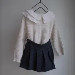 ZARA 襟付きニット　スコート　セット