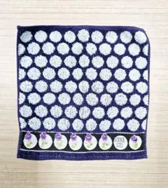 ANNA SUI ドット柄 バラ刺繍 タオルハンカチ
