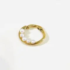 美品　エテ　イヤーカフ　イヤリング　パール　ゴールド　レディース　アクセサリー