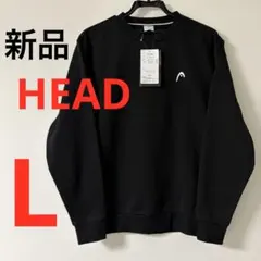 新品 HEAD スウェット 薄手 裏起毛 ゴルフウェア ブラック Lサイズ