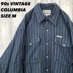90s Columbia コロンビア ヴィンテージ シャツ M チェック柄　古着