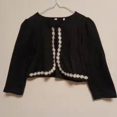 西松屋　黒色ボレロ　カーディガン　110サイズ