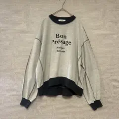 【美品】SLOBE IENA☆オパールロゴ スウェット ホワイトグレー